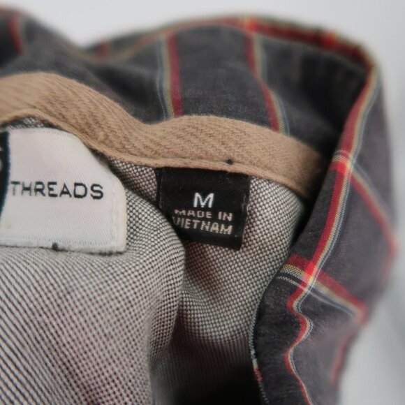 SAKS Fifth Avenue Threads Men's Plaid Button Down Size Medium - Picture 2 of 7